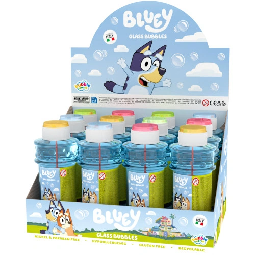 Bluey Glass Bubbles